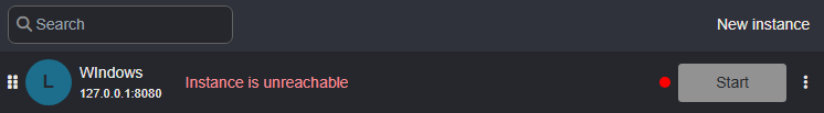 Instance is unreachable.